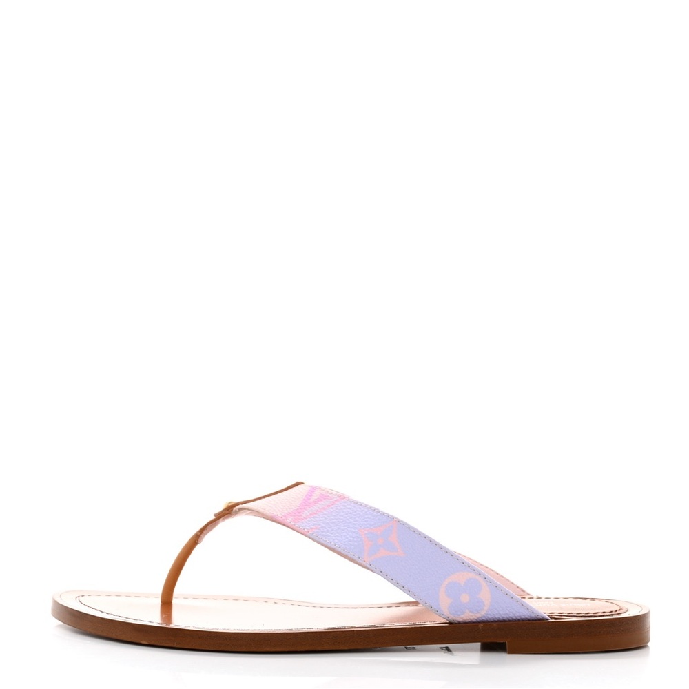 Louis Vuitton Monogram Sunny Flat Thong Sandals Rose Clair Pink